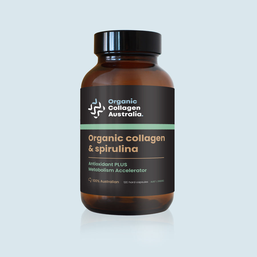 Spirulina With Organic Collagen (120 Capsules)